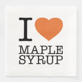 I LOVE MAPLE SYRUP SERVIETTE (Vorderseite)