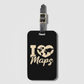 I Love Maps, Geography Gepäckanhänger (Vorderseite Vertikal)