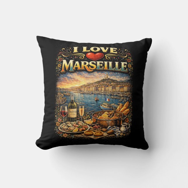 I love Marseille Kissen (Vorderseite)