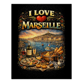 I love Marseille Poster