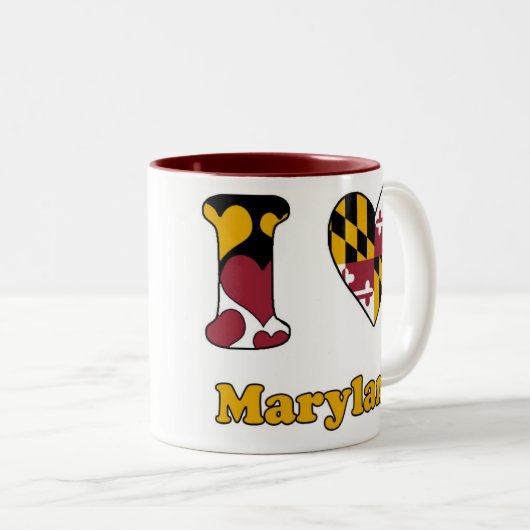 I love Maryland Zweifarbige Tasse (VorderseiteRechts)