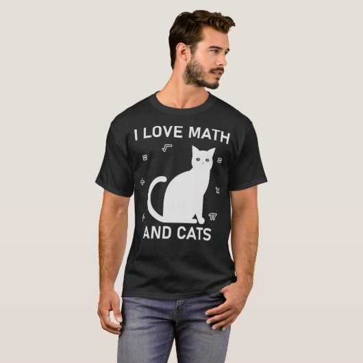 I Love Math And Cats christmas T-Shirt (Vorne ganz)