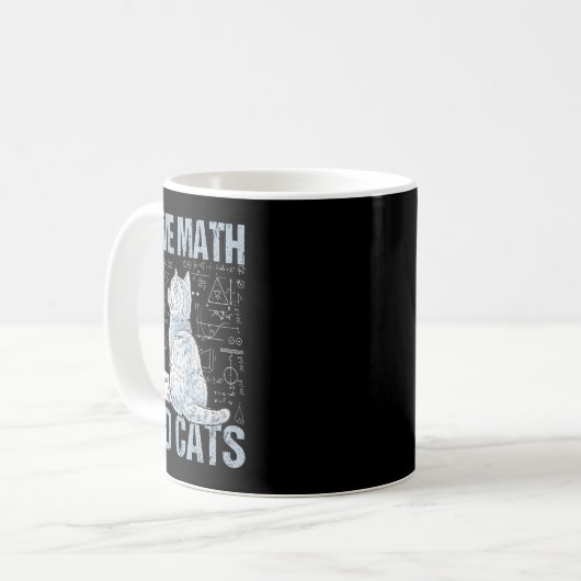 I Love Math And Cats Science Teacher Student Funny Kaffeetasse (Vorderseite Links)