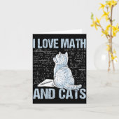 I Love Math And Cats Science Teacher Student Funny Karte (Gelbe Blume)