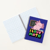 I Love Math – Cute Pink Axolotl Classroom Design Notizblock (Innenseite)