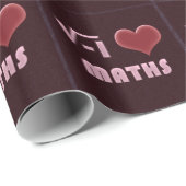I LOVE MATHS Button - NETZ MODEL Geschenkpapier (Rolleneckpunkt)