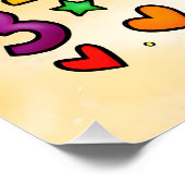 I Love Maths Cute Calculator Design Poster (Ecke)