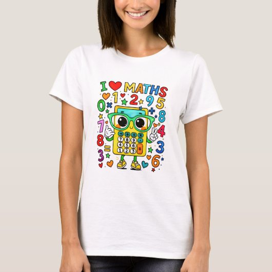 I Love Maths T Shirt for Teachers and Schools (Vorderseite)