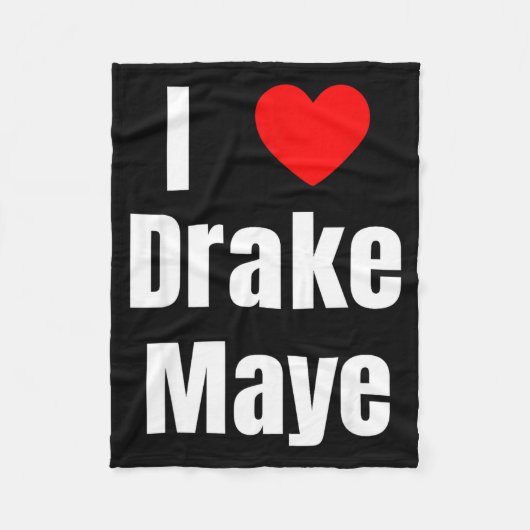I Love Maye Qb Football Fan Fleecedecke (Vorderseite)