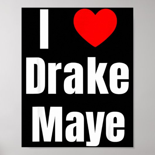 I Love Maye Qb Football Fan Poster (Vorne)
