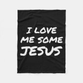 I Love Me Some Jesus Cool Christian Faith Easter Fleecedecke (Vorderseite)