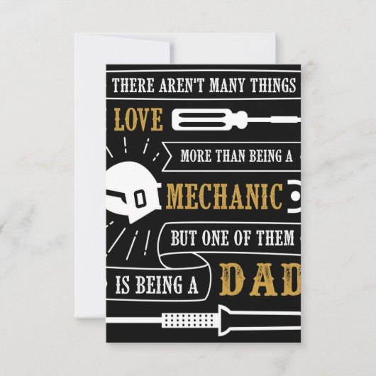 I love mechanic dad | Mechanic Canvas RSVP Karte (Vorderseite)