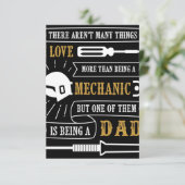 I love mechanic dad | Mechanic Canvas RSVP Karte (Stehend Vorderseite)