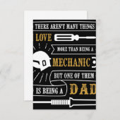 I love mechanic dad | Mechanic Canvas RSVP Karte (Vorne/Hinten)