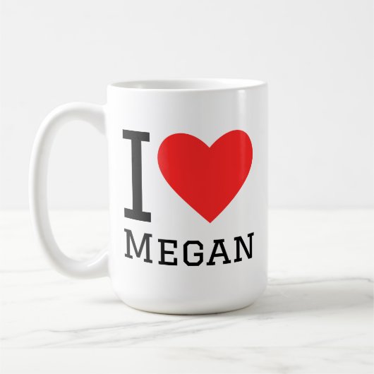 I love Megan Kaffeetasse (Links)