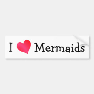 I Love Mermaids Autoaufkleber