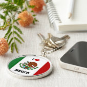 I Love Mexico, Mexican Flag, Schlüsselanhänger (Seite)