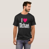 I Love Michael Pink Heart I Heart Michael T-Shirt (Vorne ganz)