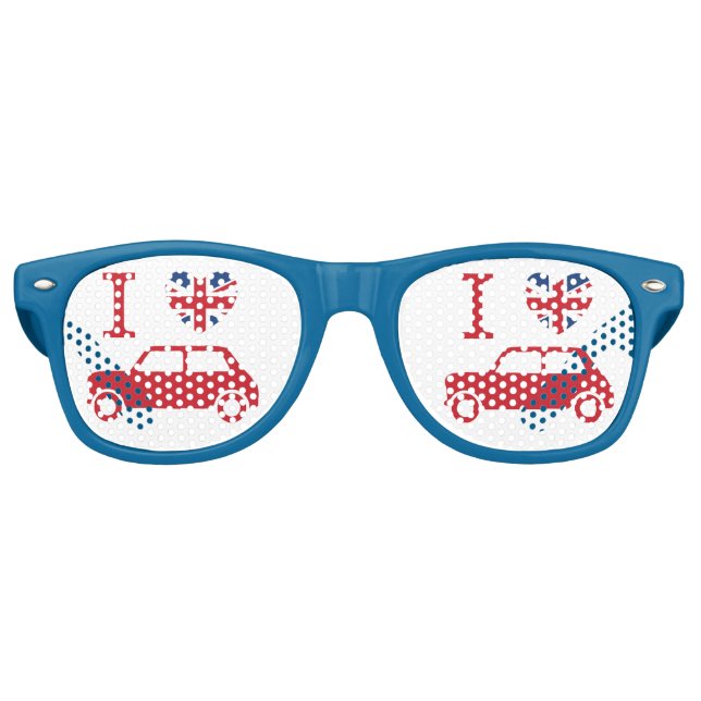 I love Mini Coopers - Red -  Retro Sunglasses Partybrille (Vorderseite)