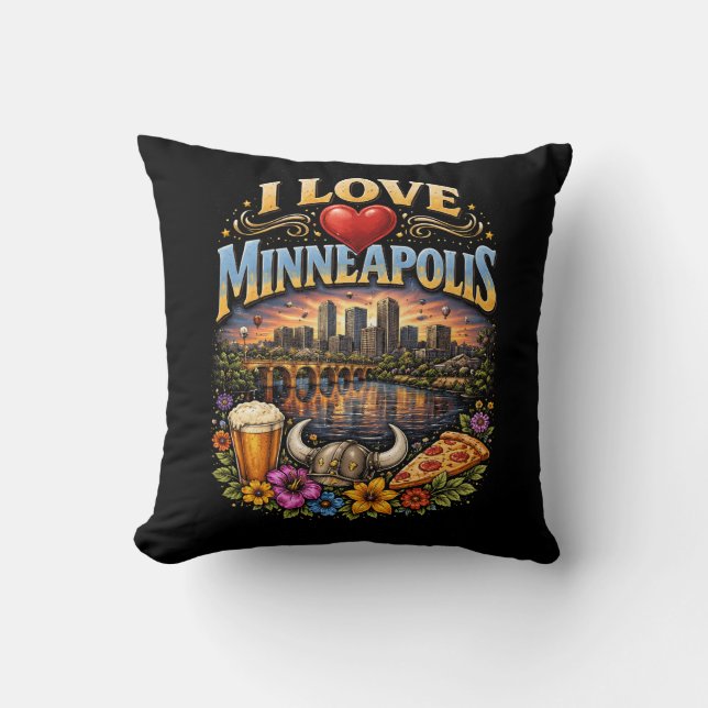 I Love Minneapolis Kissen (Vorderseite)