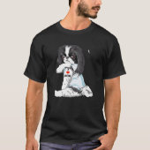 I Love Mom Tattoo Japanese Chin Mom Dog Lover Wome T-Shirt (Vorderseite)