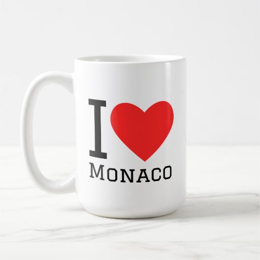 I love Monaco square sticker Kaffeetasse (Links)