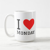 I love monday  square sticker kaffeetasse (Links)
