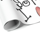 I Love Monkeys Cute Handwritten Typography Geschenkpapier (Rolleneckpunkt)