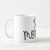I Love Monkeys Cute Handwritten Typography Kaffeetasse (Links)