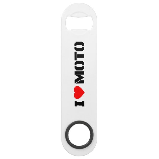 I Love Moto Bottle Opener Speed Flaschenöffner (Vorderseite)