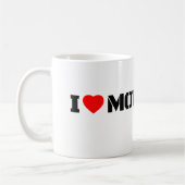 I Love Moto Motorcycle Coffee Mug Kaffeetasse (Links)