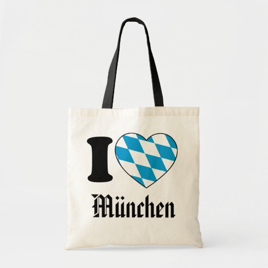 I Love München, Bavaria, Germany Tragetasche