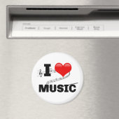 I Love Music, popular design Magnet (In Situ (Geschirrspüler))