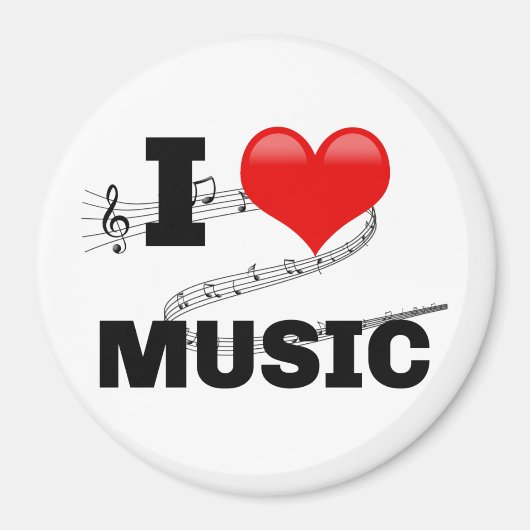 I Love Music, popular design Magnet (Vorne)