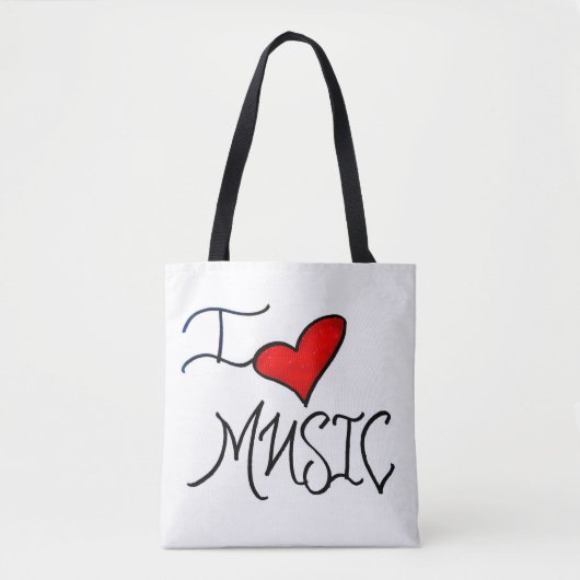I Love Music Tasche (Vorderseite)