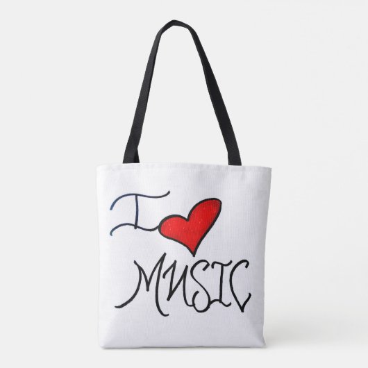I Love Music Tasche (Rückseite)