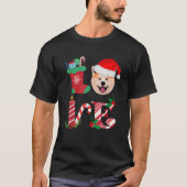 I Love My Akita Lovers Owners Christmas Gift T-Shirt (Vorderseite)