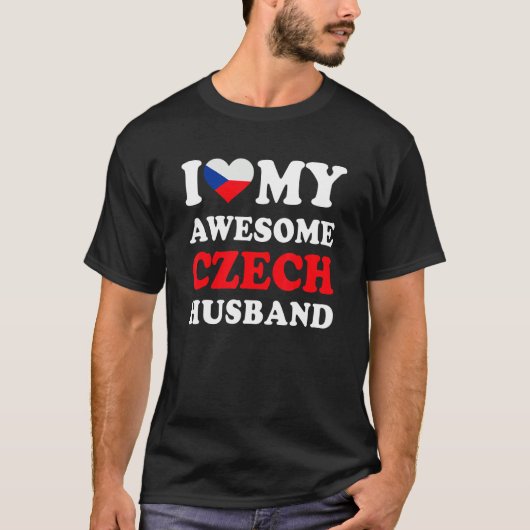 I love My Awesome Czech Husband Funny T-Shirt (Vorderseite)