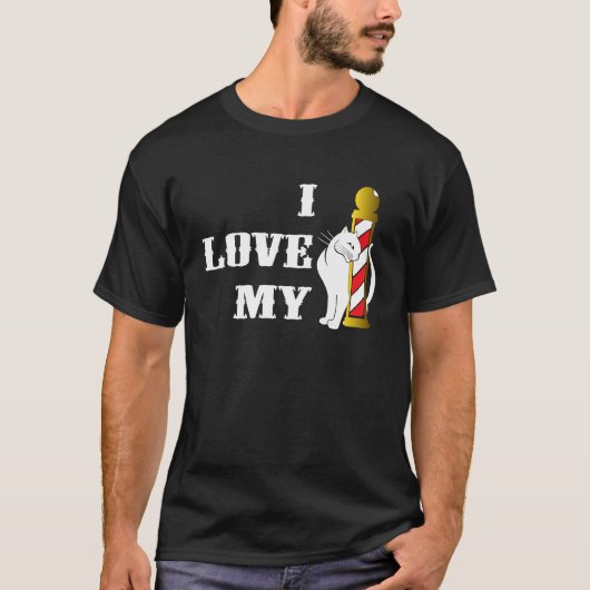 I love my Barberpole Cat for Barbershop Quartet Si T-Shirt (Vorderseite)