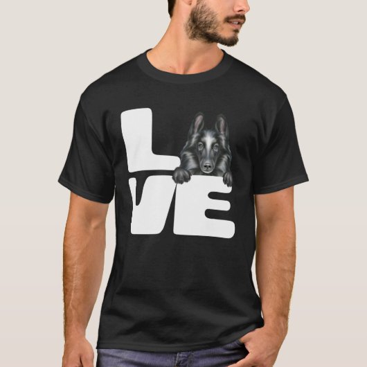 I Love My Belgian Sheepdog Dog T-Shirt (Vorderseite)