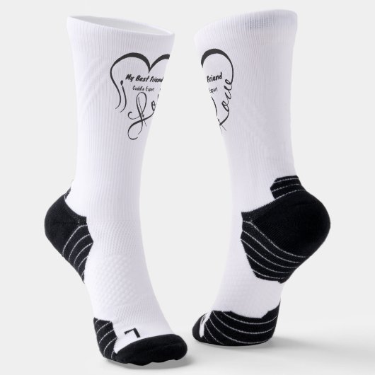 I Love My Best Friend • Cuddle Expert Socken (Gewinkelt)
