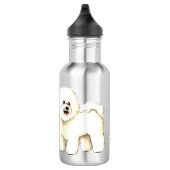 I Love my Bichon Friise Edelstahlflasche (Rechts)