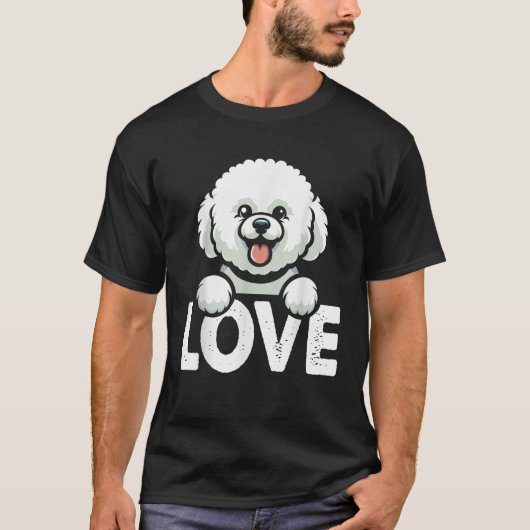I Love My Bichons Frise Dog Lover T-Shirt (Vorderseite)