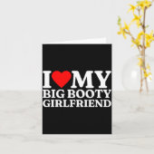 I Love My Big Booty Girlfriend Heart My Big Booty  Karte (Gelbe Blume)