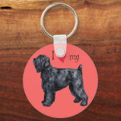 I Love my Black Russian Terrier Schlüsselanhänger (Vorderseite)