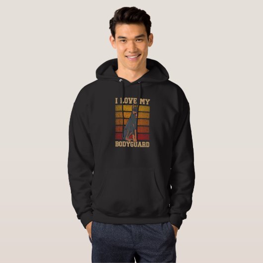 I Love My Bodyguard Doberman Pup Puppy  Dobie  1 Hoodie (Vorne ganz)