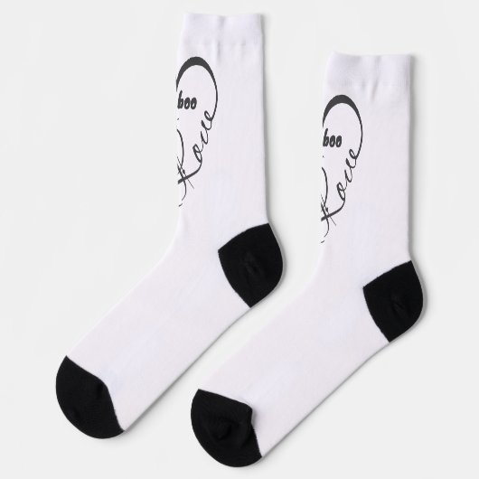 I Love My Boo • Forever & Always ^_^ Socken (Linkes Detail)