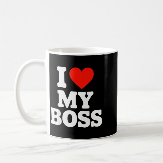 I Love My Boss Kaffeetasse (Links)
