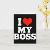 I Love My Boss Karte (Gelbe Blume)