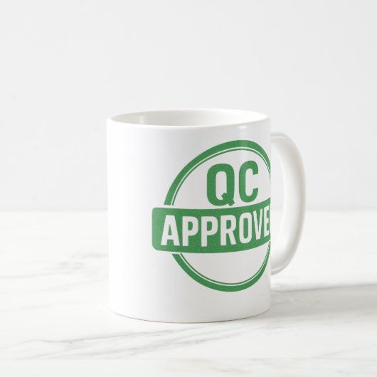 I Love My Boss - QC Approved Kaffeetasse (VorderseiteRechts)
